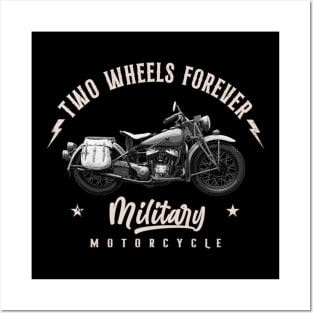 Two Wheels Forever Military Posters and Art